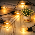 Sritelectro Outdoor Bulb String Lights Hanging - IP44 Rainproof G40 Globe LED Bulbs