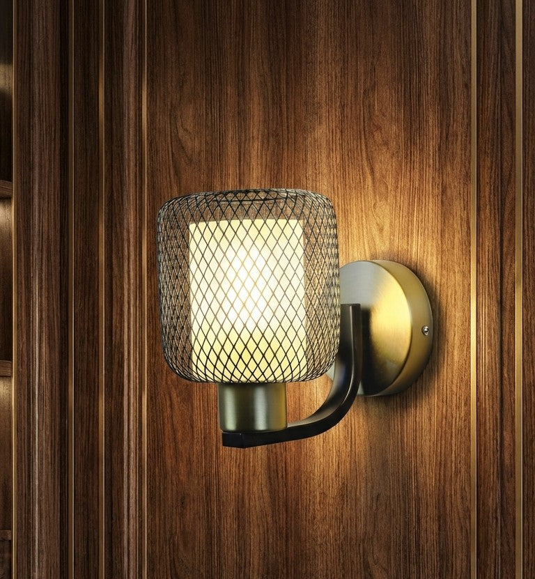 Sritelectro Gold Black Mesh Wall Decor LED Indoor Lamp