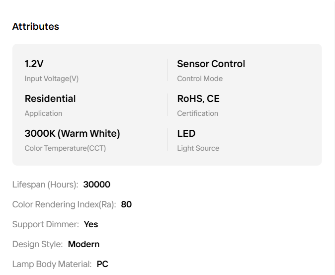 Sritelectro Smart Motion Sensor LED Light